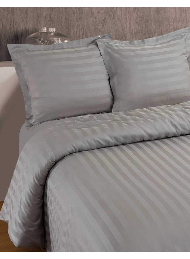 Primaviera Deluxe Dekbedovertrek Hotel Stripe Grijs - Katoensatijn