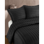 Primaviera Deluxe Dekbedovertrek Hotel Stripe Zwart - Katoensatijn