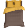 Romanette Dekbedovertrek Comtesse Uni Bruin/Oker- Flanel