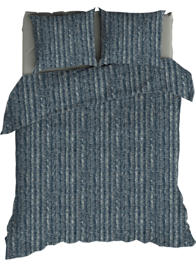 Romanette Dekbedovertrek Caledon Blauw/Grijs - Flanel