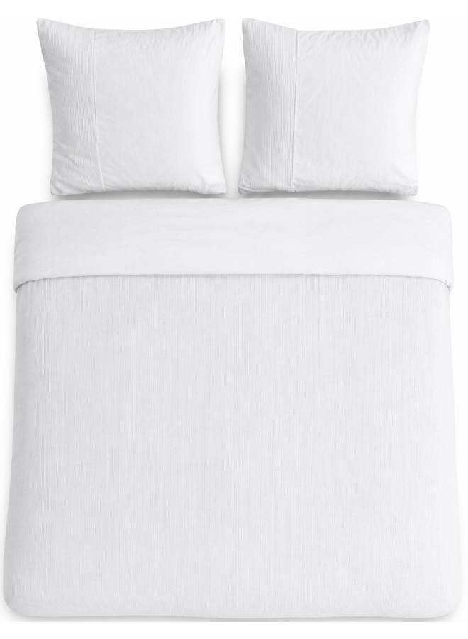 Primaviera Deluxe Dekbedovertrek Waffle Wit - Percale Katoen