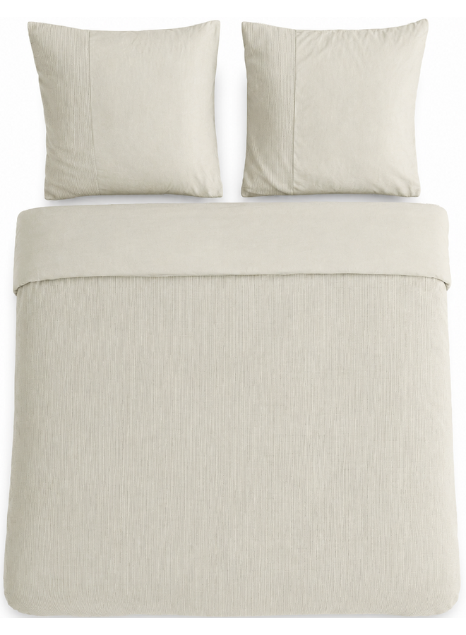Dekbedovertrek Waffle Beige - Percale Katoen
