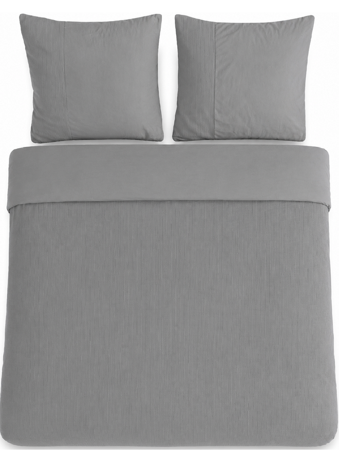 Primaviera Deluxe Dekbedovertrek Waffle Grijs - Percale Katoen