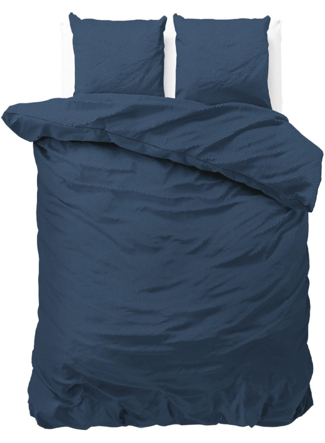 Zensation Dekbedovertrek Satin Point Navy - Microvezel