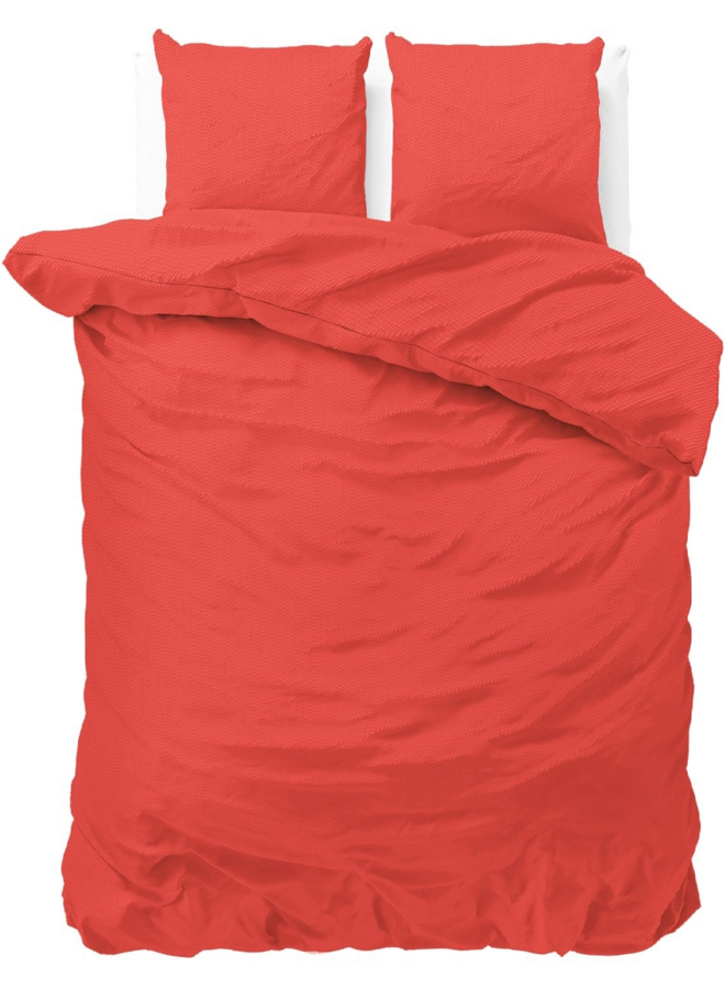 Dekbedovertrek Satin Point Rood - Microvezel