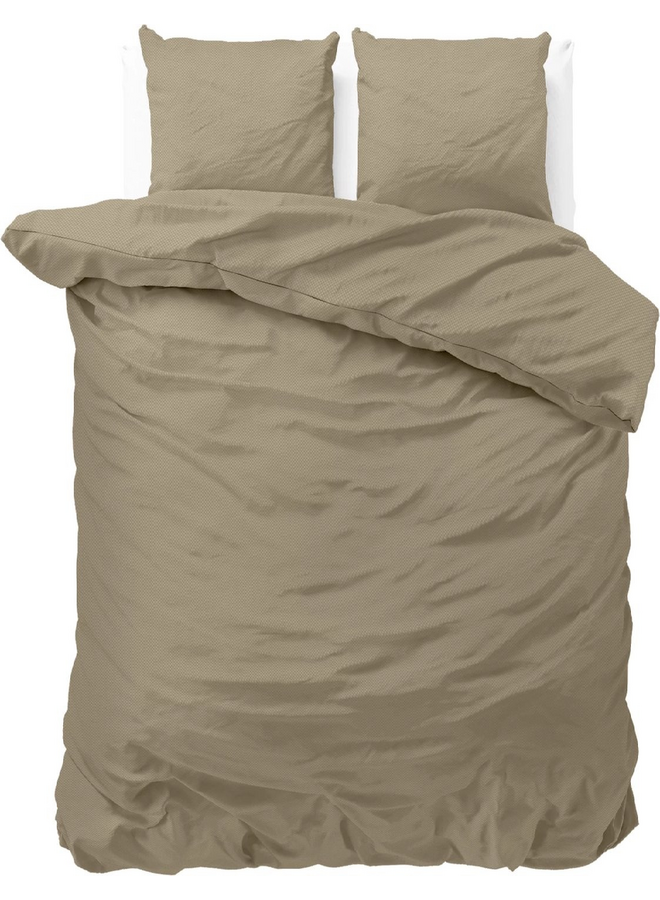 Zensation Dekbedovertrek Satin Point Taupe - Microvezel