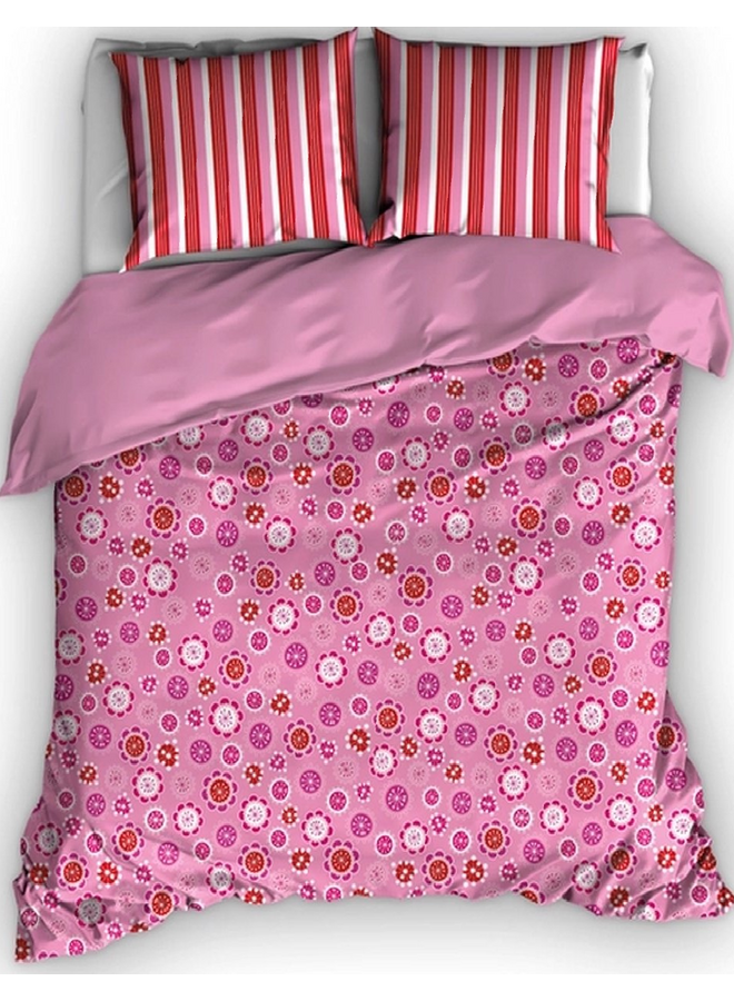 Romanette Dekbedovertrek Sterre Fuchsia - Katoen