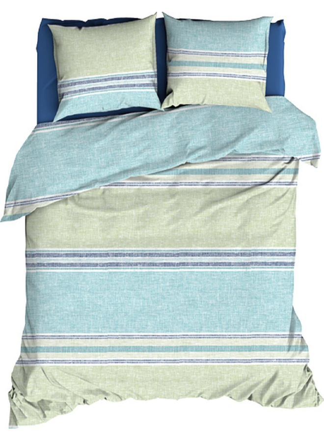 Dekbedovertrek Alfie Aqua/Blauw - Katoen