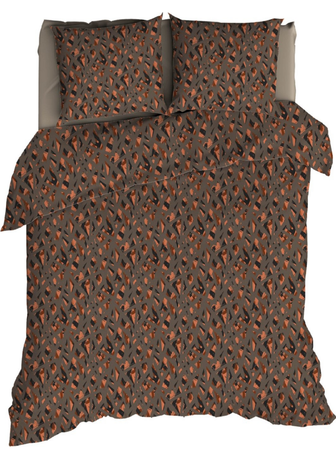 Romanette Dekbedovertrek Glockner Taupe - Flanel