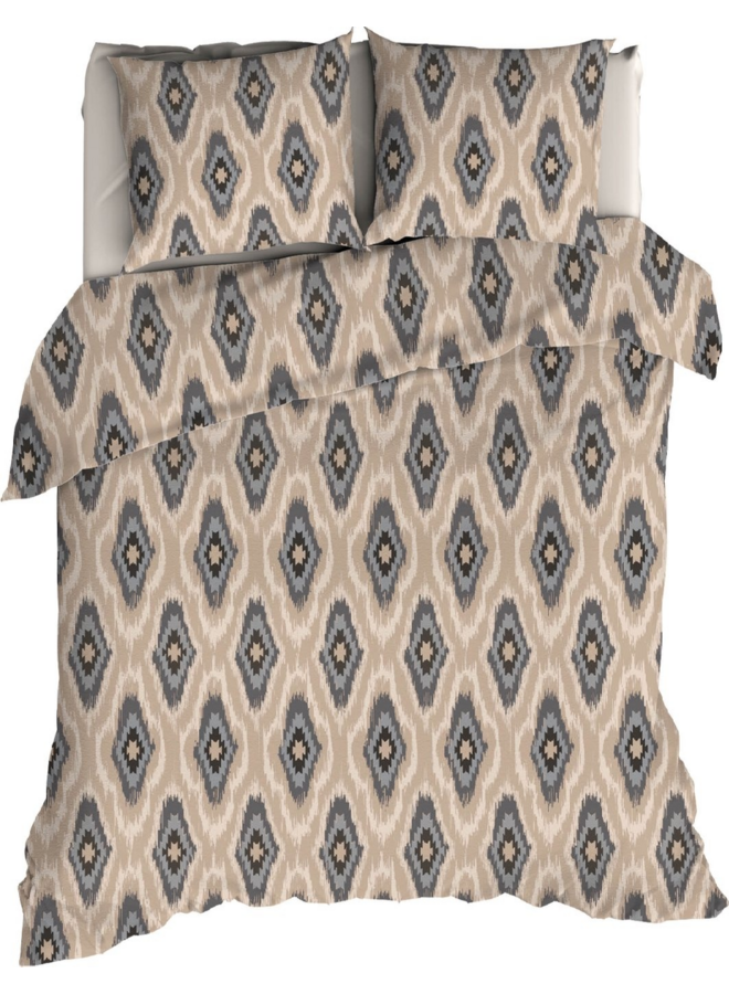 Romanette Dekbedovertrek Ottoman Beige - Flanel