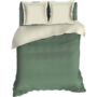 Romanette Dekbedovertrek Comtesse Uni Groen/Creme - Flanel