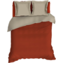 Romanette Dekbedovertrek Comtesse Uni Rooibos/Taupe - Flanel