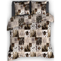 Romanette Dekbedovertrek Andes Bruin - Flanel