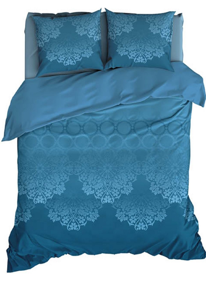Dekbedovertrek Baroque Teal - Katoensatijn