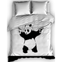 Satin d'Or Dekbedovertrek Panda Wit/Zwart - Katoensatijn