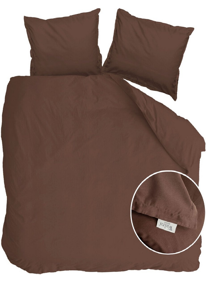 Dekbedovertrek Vintage Satin Bruin - Katoensatijn
