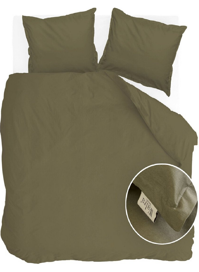 Dekbedovertrek Vintage Satin Groen - Katoensatijn