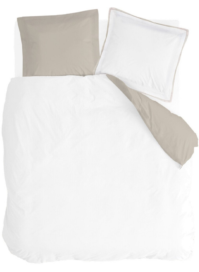 Dekbedovertrek Classy Tencel Creme/Beige - Tencel/Katoen