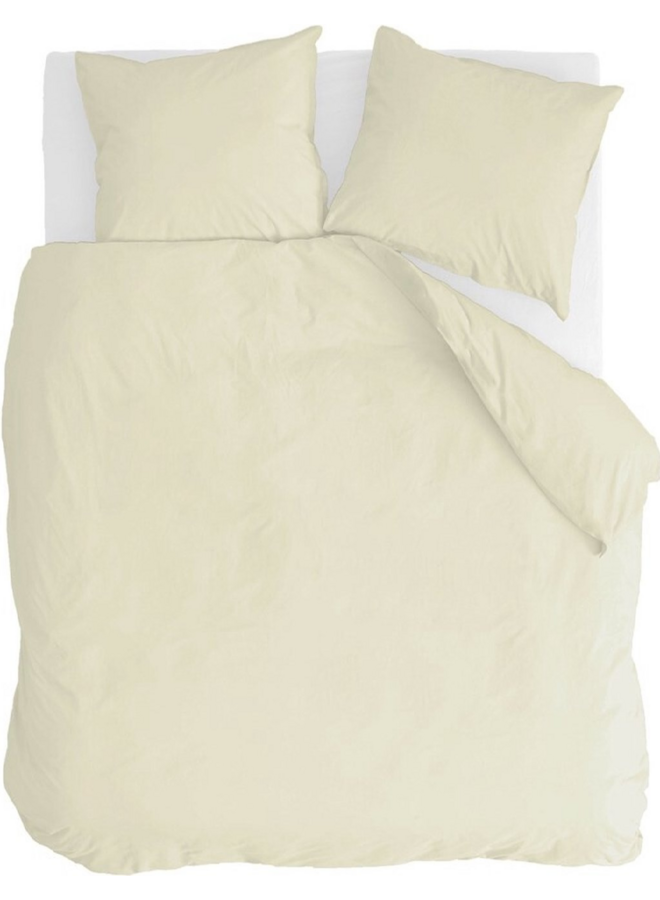 Walra Dekbedovertrek Vintage Cotton Geel - Katoen