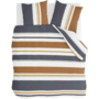 Walra Dekbedovertrek Stripes & Stichtes Antraciet - Katoen