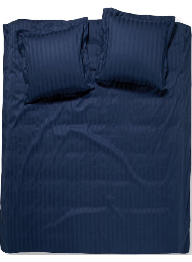 Dekbedovertrek Linea Indigo Blauw - Katoensatijn