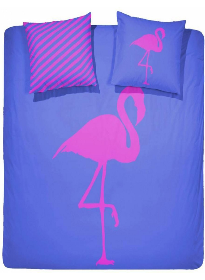 Dekbedovertrek Best Flamingo Forever Blauw - Percaline Katoen