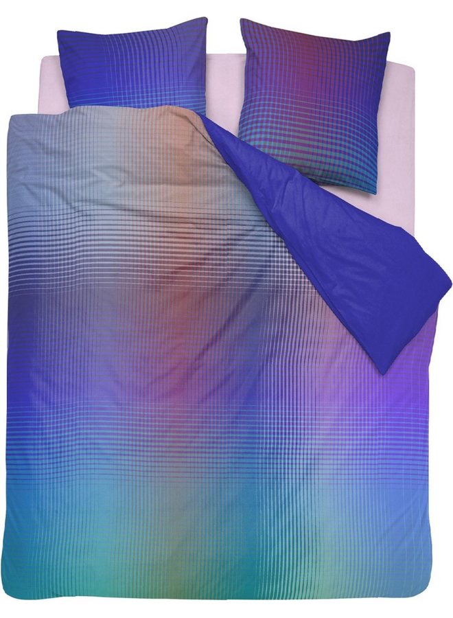 Dekbedovertrek Rainbow Blauw - Katoensatijn