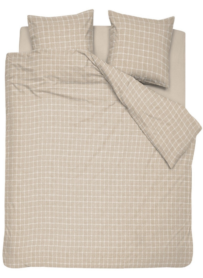 Cinderella Dekbedovertrek Carre Naturel - Flanel