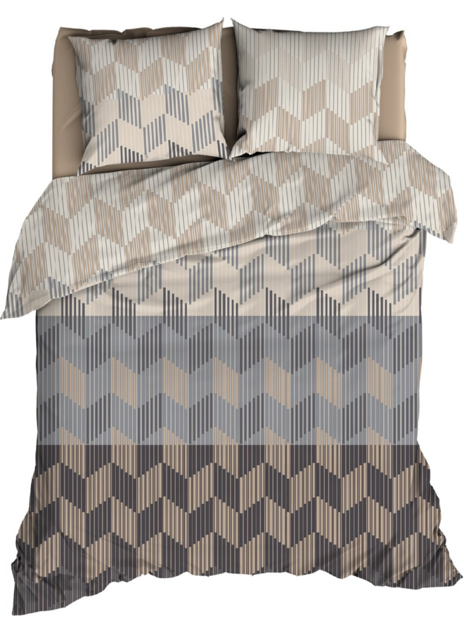 Dekbedovertrek Coperni Beige - Katoensatijn