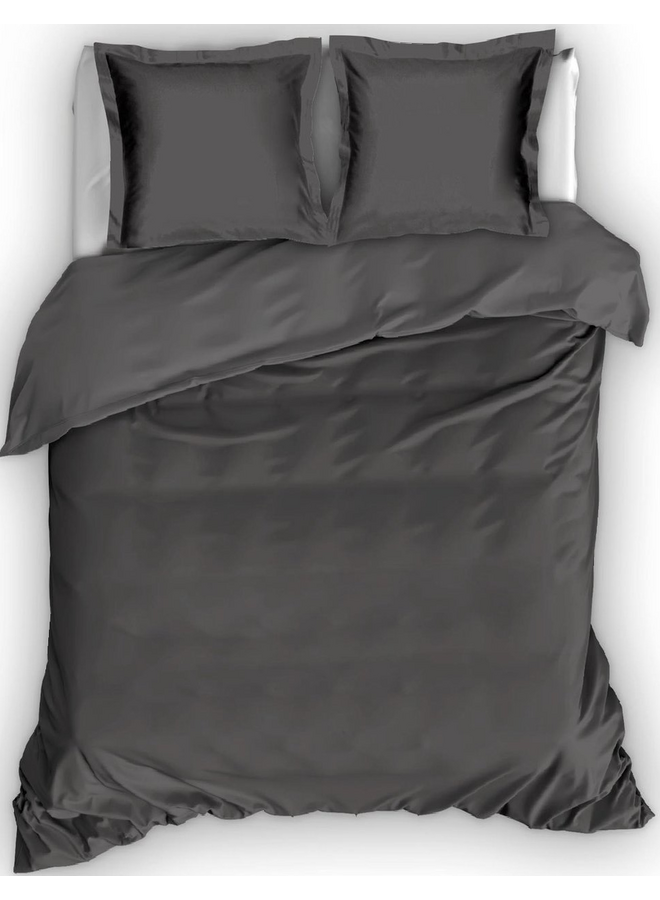 Cascina Colorini Dekbedovertrek Park Lane Antraciet - Egyptisch Percale Katoen