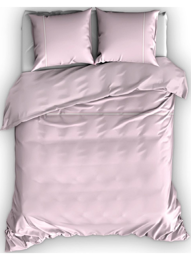 Dekbedovertrek Divina Roze/Wit - Egyptisch Percale Katoen