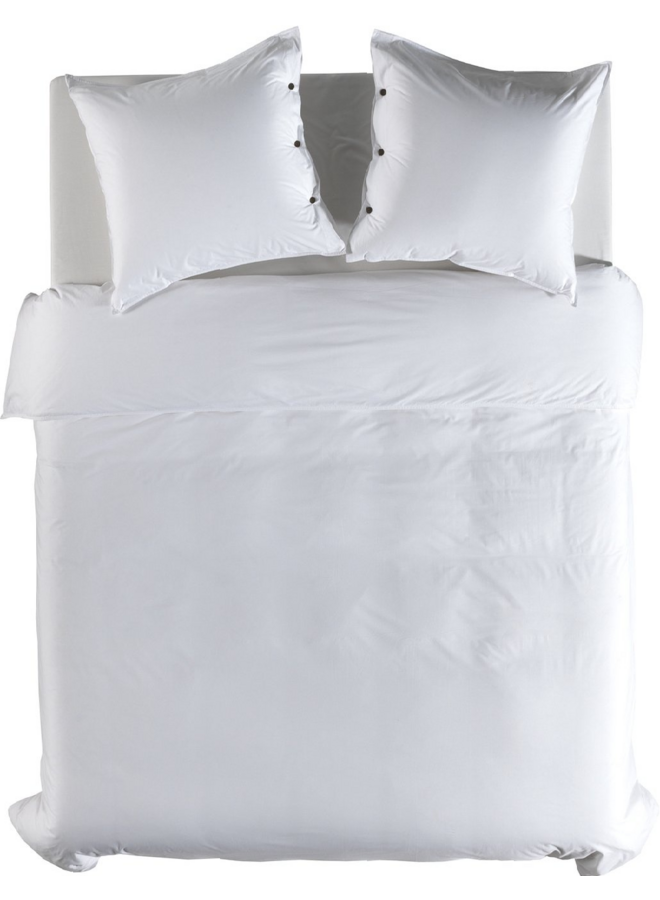 Dekbedovertrek Uni Wit - Percale Katoen