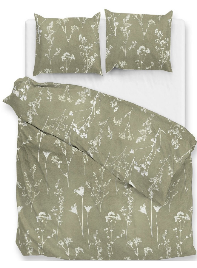 Dekbedovertrek Yarrow Groen - Flanel