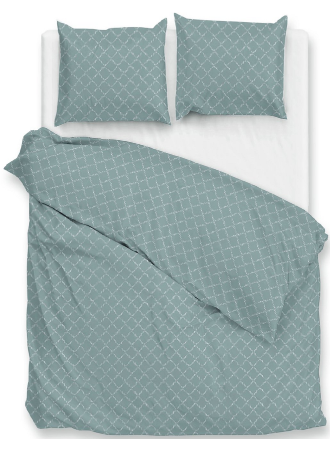 Dekbedovertrek Linea-di-Satinado Drizzle Groen - Katoensatijn