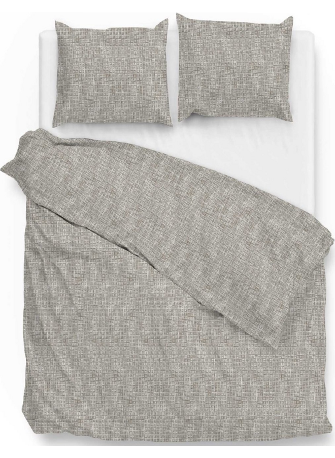 ZO! Home Dekbedovertrek Blitz Taupe - Flanel