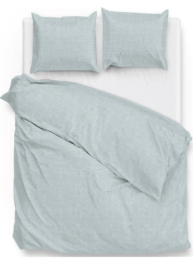 ZO! Home Dekbedovertrek Lino Mint Groen - Katoen