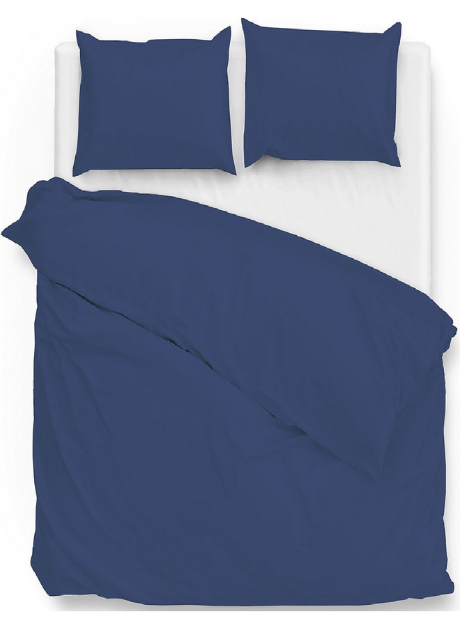 Dekbedovertrek Satinado Blauw - Katoensatijn