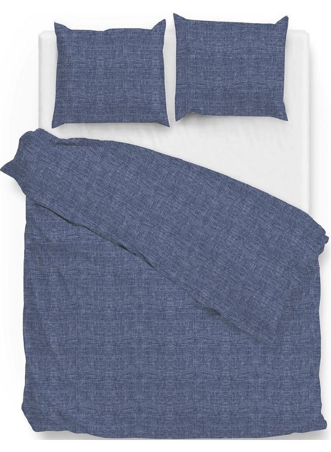 Dekbedovertrek Lino Urban Blauw - Katoen
