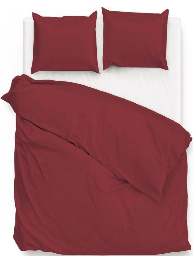 ZO! Home Dekbedovertrek Satinado Rood - Katoensatijn