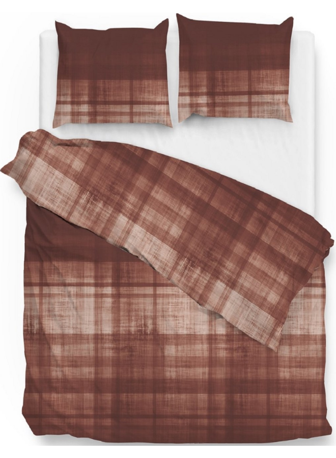 ZO! Home Dekbedovertrek Marley Rood - Flanel