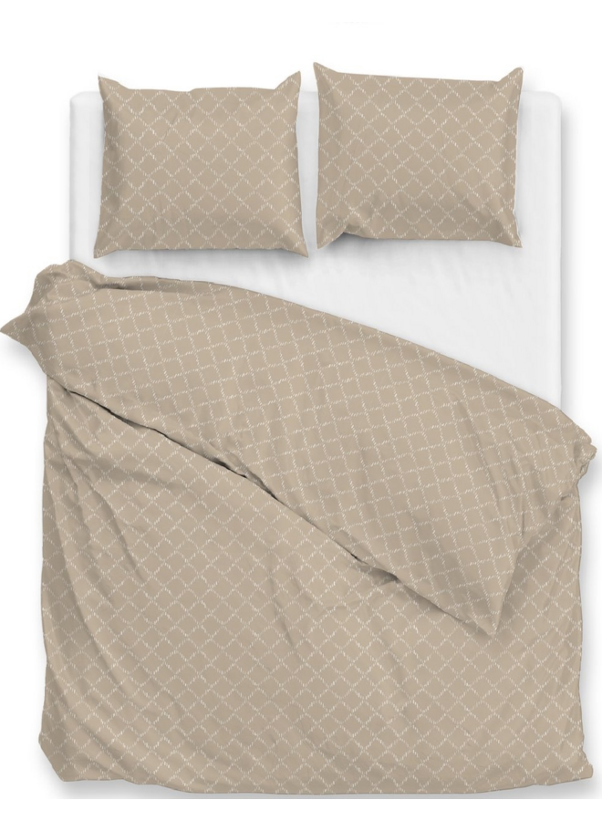 ZO! Home Dekbedovertrek Linea-di-Satinado Beige - Katoensatijn