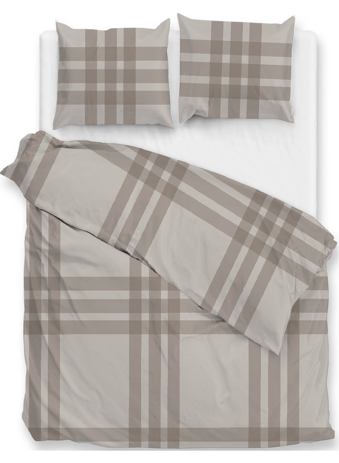ZO! Home Dekbedovertrek Rombi Naturel - Flanel