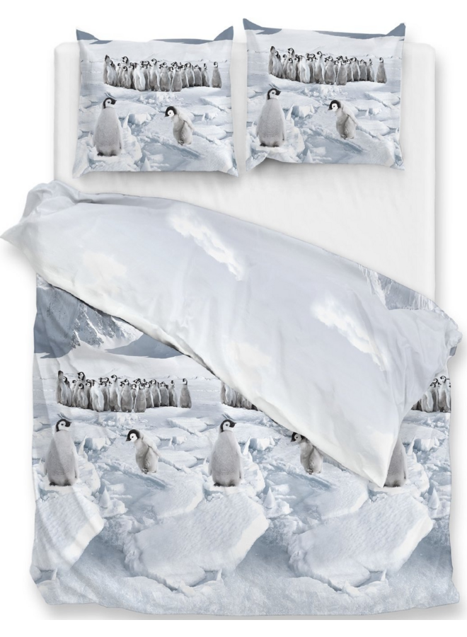 ZO! Home Dekbedovertrek Pinguini Blauw - Flanel