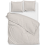ZO! Home Dekbedovertrek Righe di Percalle Taupe -  Percale Katoen