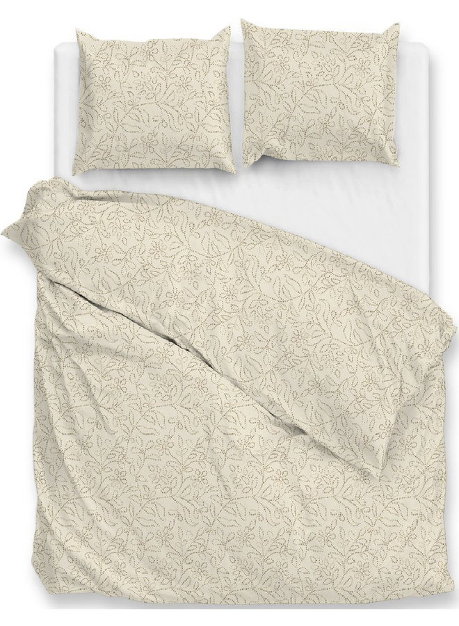 Dekbedovertrek Floreala Beige - Percale Katoen
