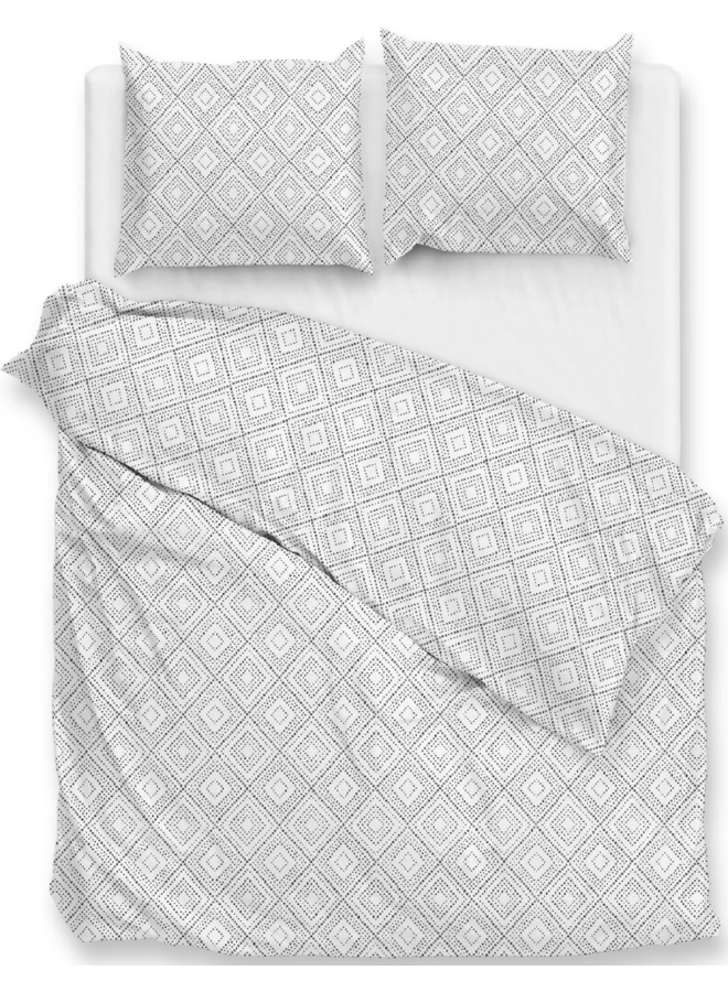 Dekbedovertrek Piastrella Grijs -  Percale Katoen