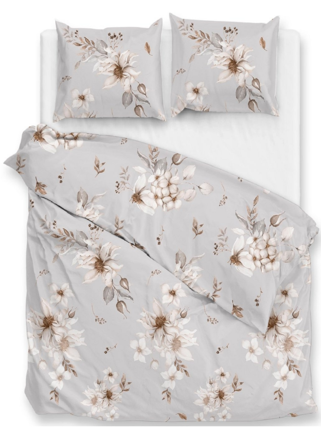 ZO! Home Dekbedovertrek Elara Grijs - Flanel