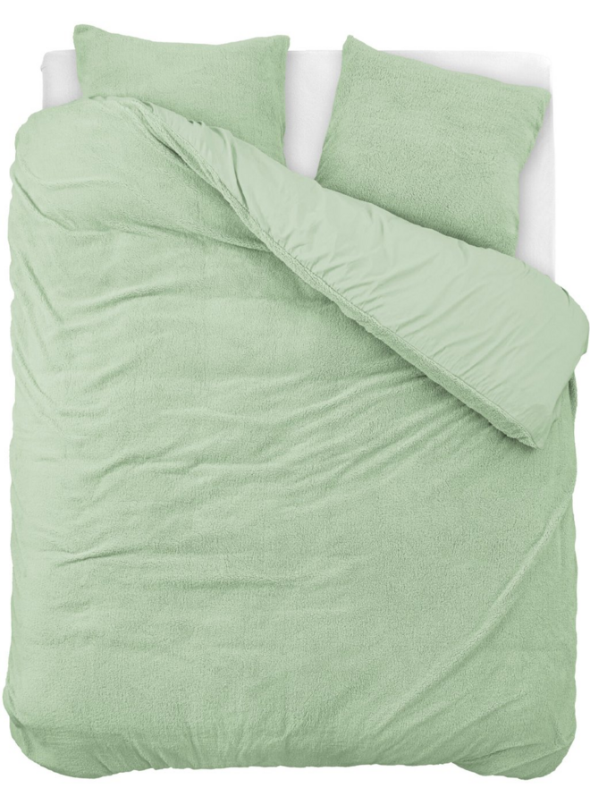 Sleeptime Dekbedovertrek Uni Licht Groen - Teddystof