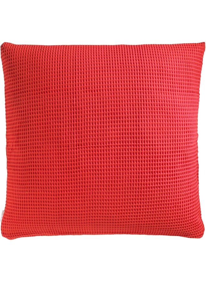 Heckett & Lane Kussenslopen Wafel Rood - Set Van 2 - Katoen