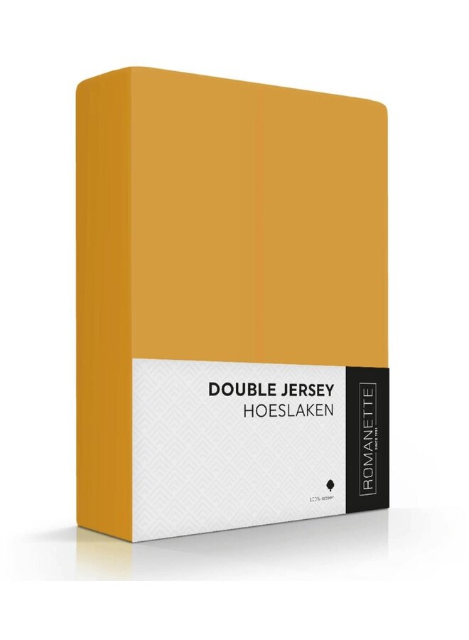 Hoeslaken Oker Geel - Dubbel Jersey